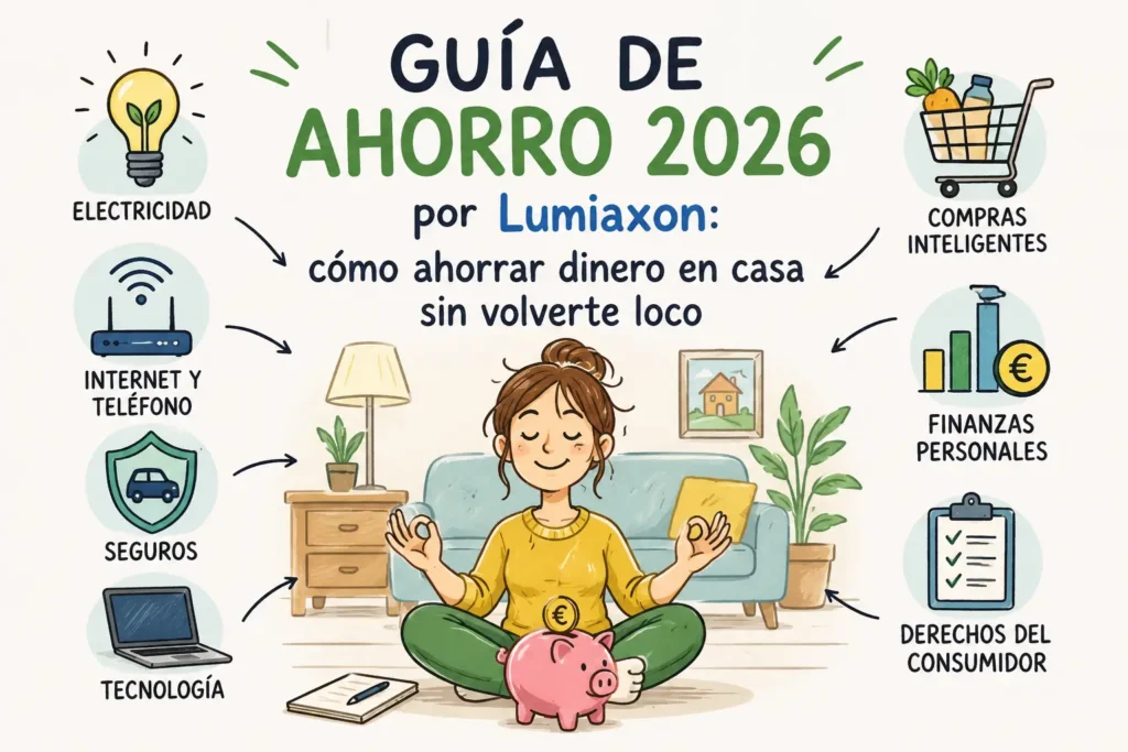 Comaparativas reales. Gu&iacute;a de Ahorro 2026 por Lumiaxon: c&oacute;mo ahorrar dinero en casa sin volverte loco