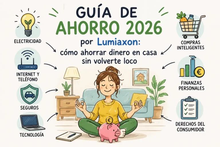 Guía de ahorro 2026 con gastos del hogar, facturas y ahorro doméstico