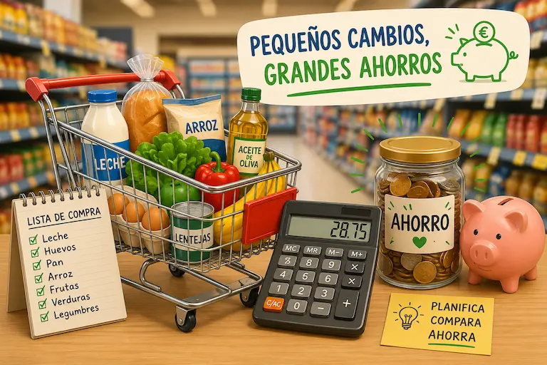 Ahorrar cesta compra con planificación y compras inteligentes