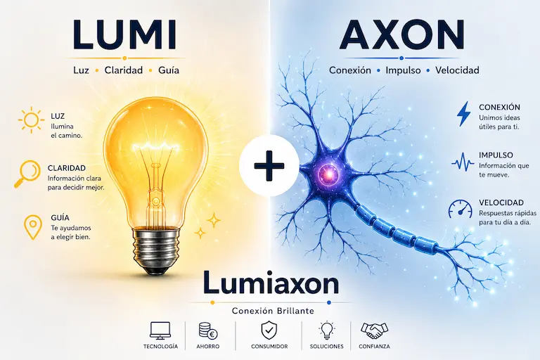 Origen del nombre Lumiaxon combinando luz, claridad y conexión neuronal