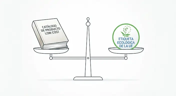 Balanza representando el futuro de las compras low cost tras la reforma aduanera europea